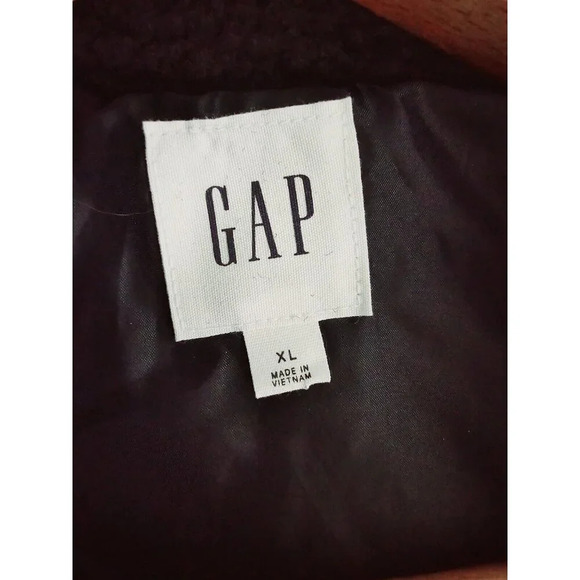 Gap Blue Navy Uniform Fleece Sherpa Full Zip Long Sleeves Pockets Jacket Size XL - Picture 7 of 10